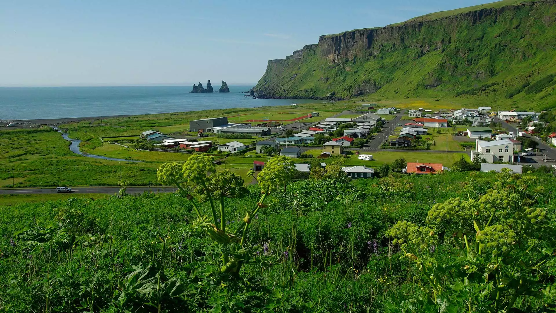 Lavastranden, watervallen, kraters en gletsjers