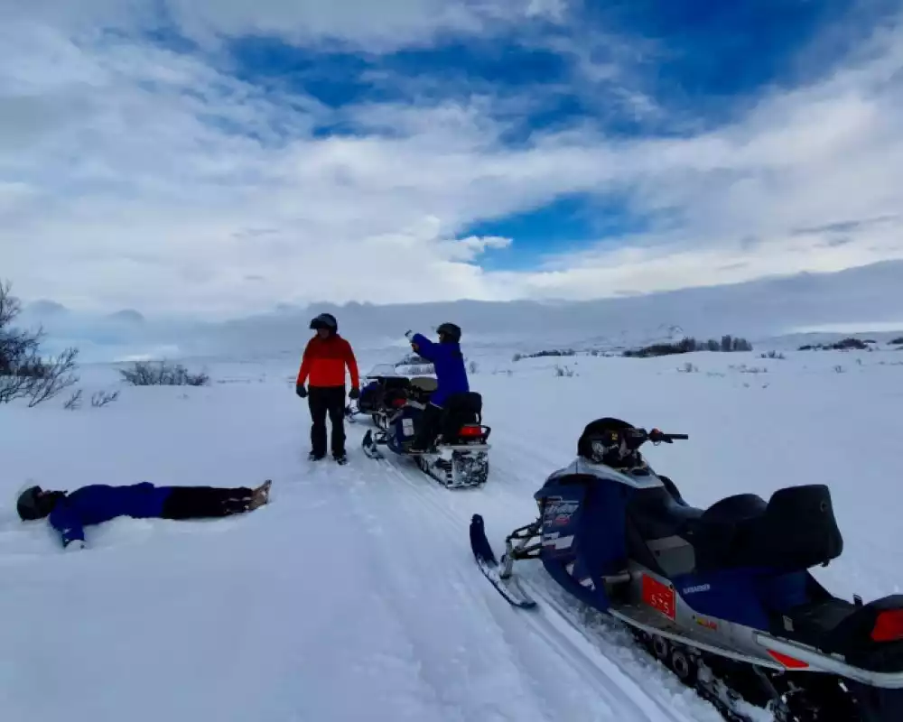 Sneeuwscooter tocht