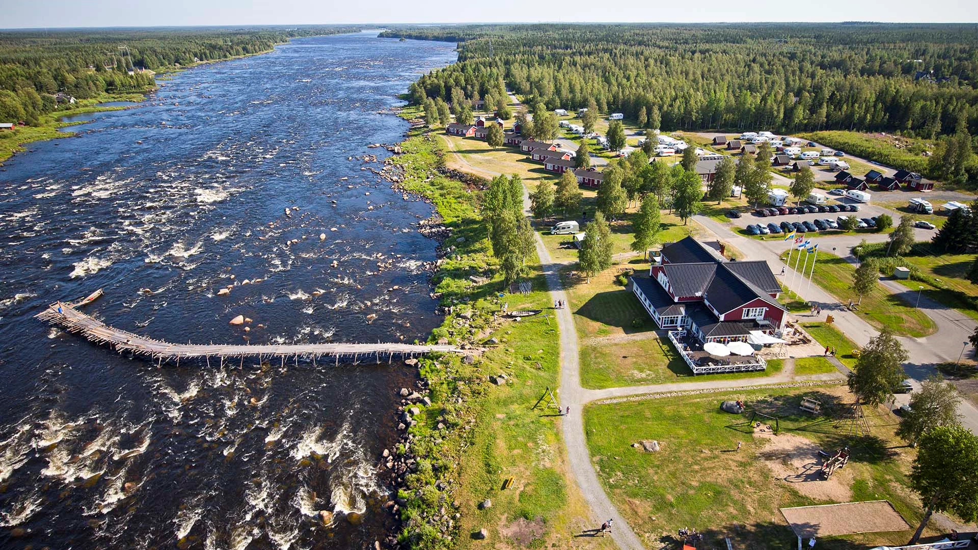 De grensplaats Kukkolaforsen