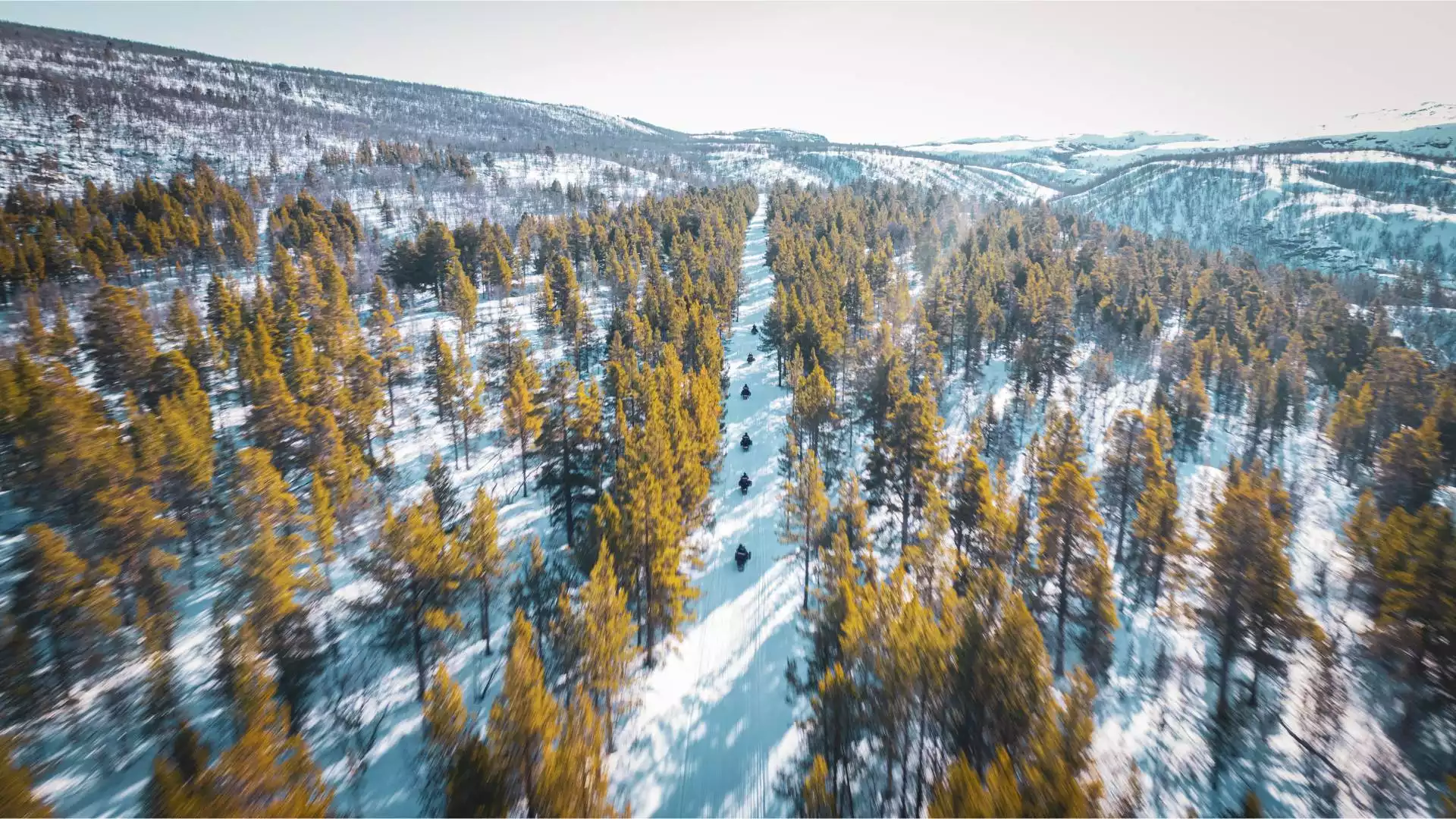 Op pad met de sneeuwscooter 