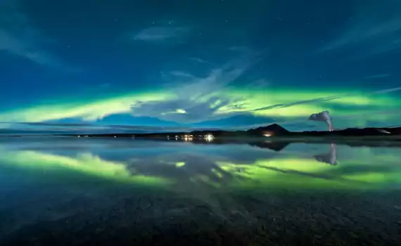 Noorderlicht in Mývatn