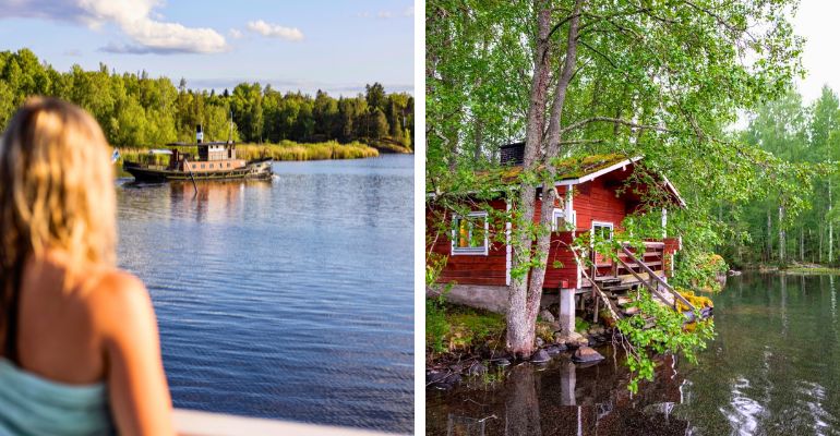 Gratis traditionele sauna bij Saimaameer fly & drive