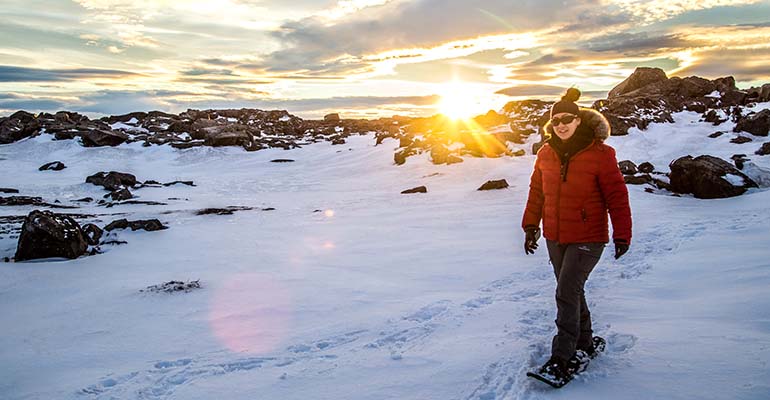 Sneeuwschoenwandelen en langlaufen in Mývatn