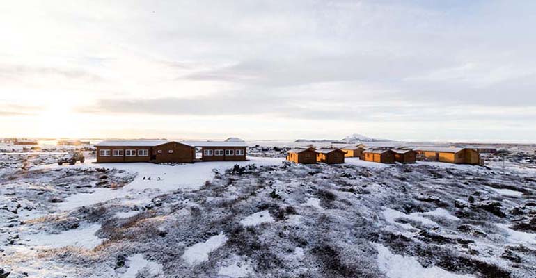 Dimmuborgir Guesthouse overnachten ijsland winter