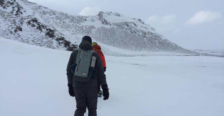 sneeuwschoenwandelen bergen Mývatn