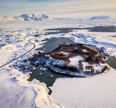 Mývatn in de winter