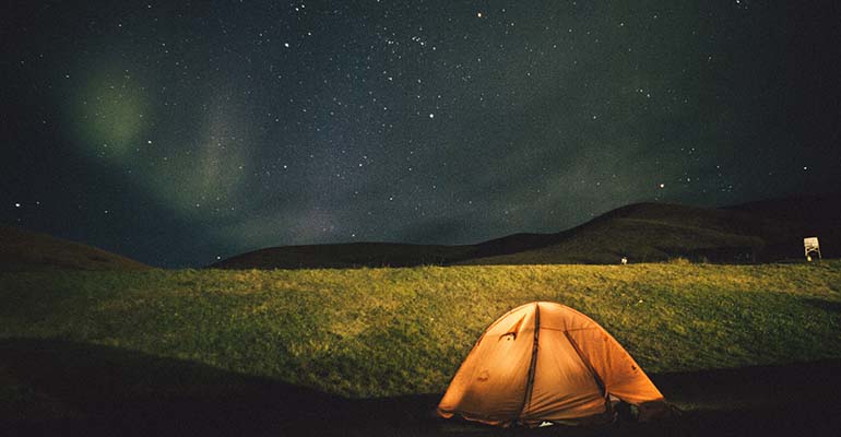 Kamperen met tent in IJsland