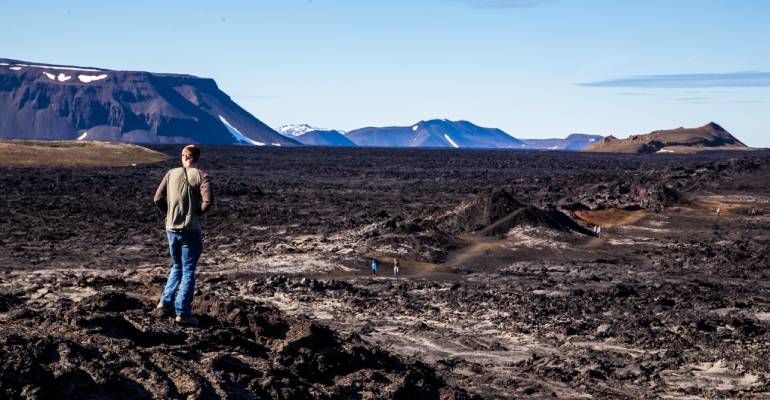 Krafla lava velden in IJsland