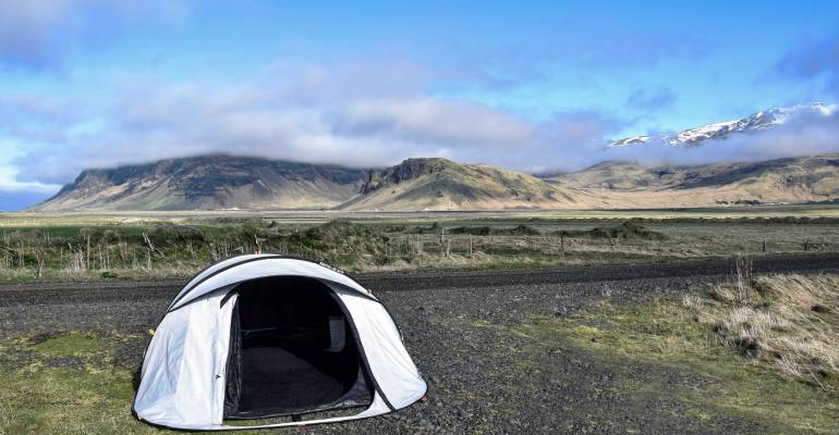 Tent in IJsland