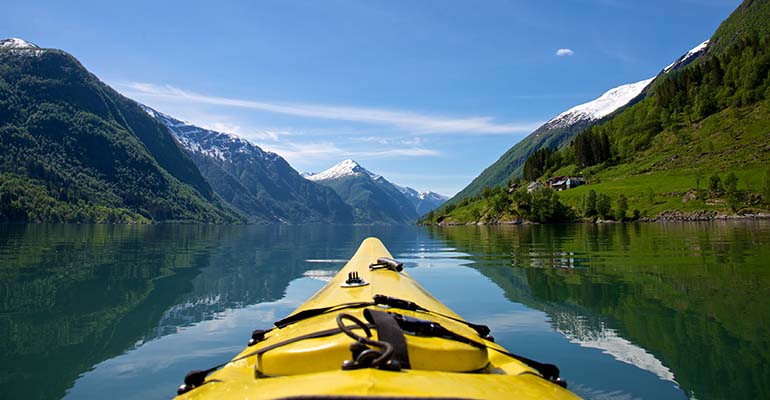 kanoën in noorwegen