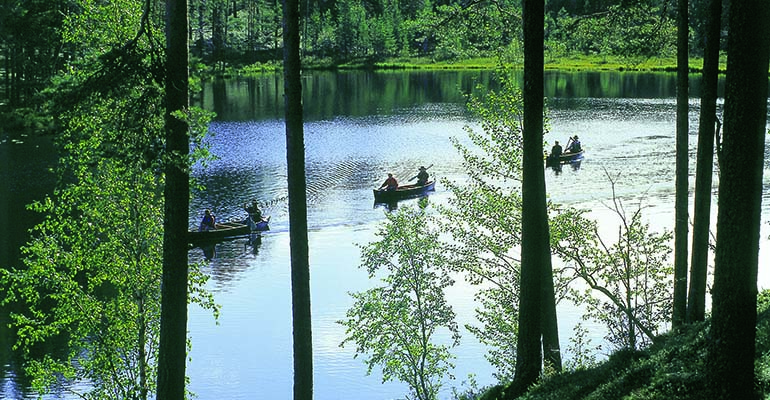 kanoën en kayakken finland vuokatti
