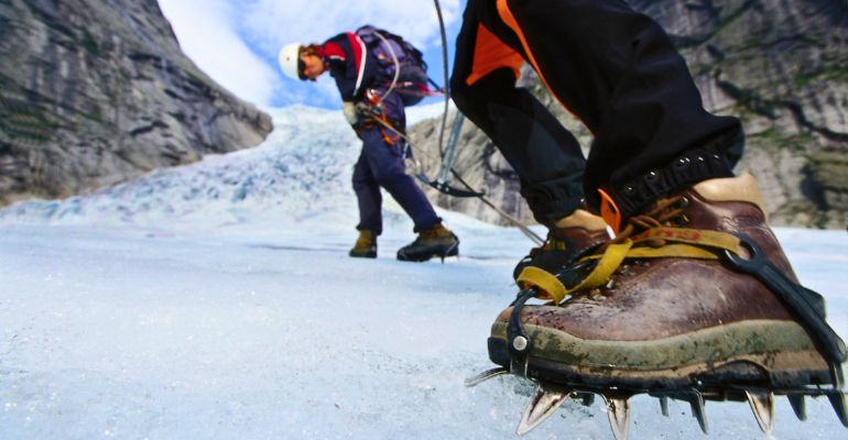 Gletsjer en fjorden in Noorwegen